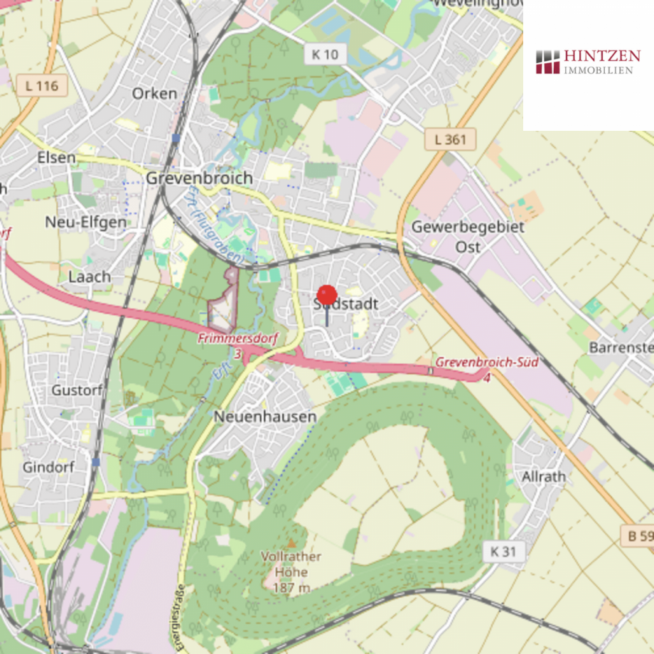 Makro-Standort Erdgeschosswohnung Grevenbroich