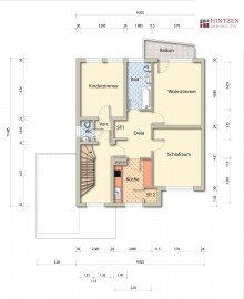 Grundriss OG Zweifamilienhaus mit zwei Garagen nahe dem Rhein in Dormagen / St�rzelberg.
