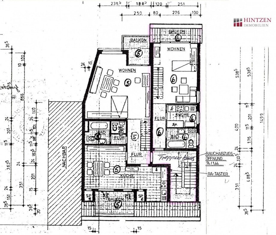 Grundriss Nr.6 Maisonettewohnung Grevenbroich