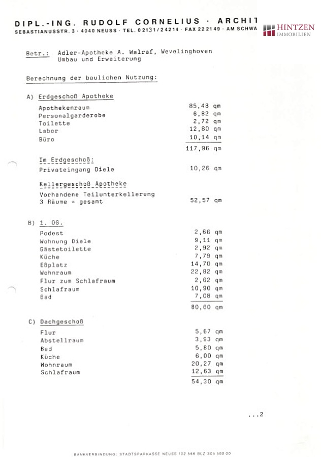 WFl. Mehrfamilienhaus Grevenbroich