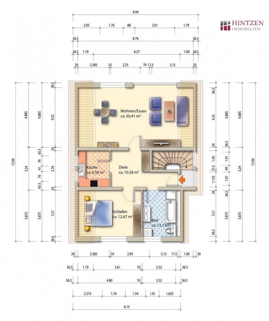 Grundriss OG Einfamilienhaus J�chen