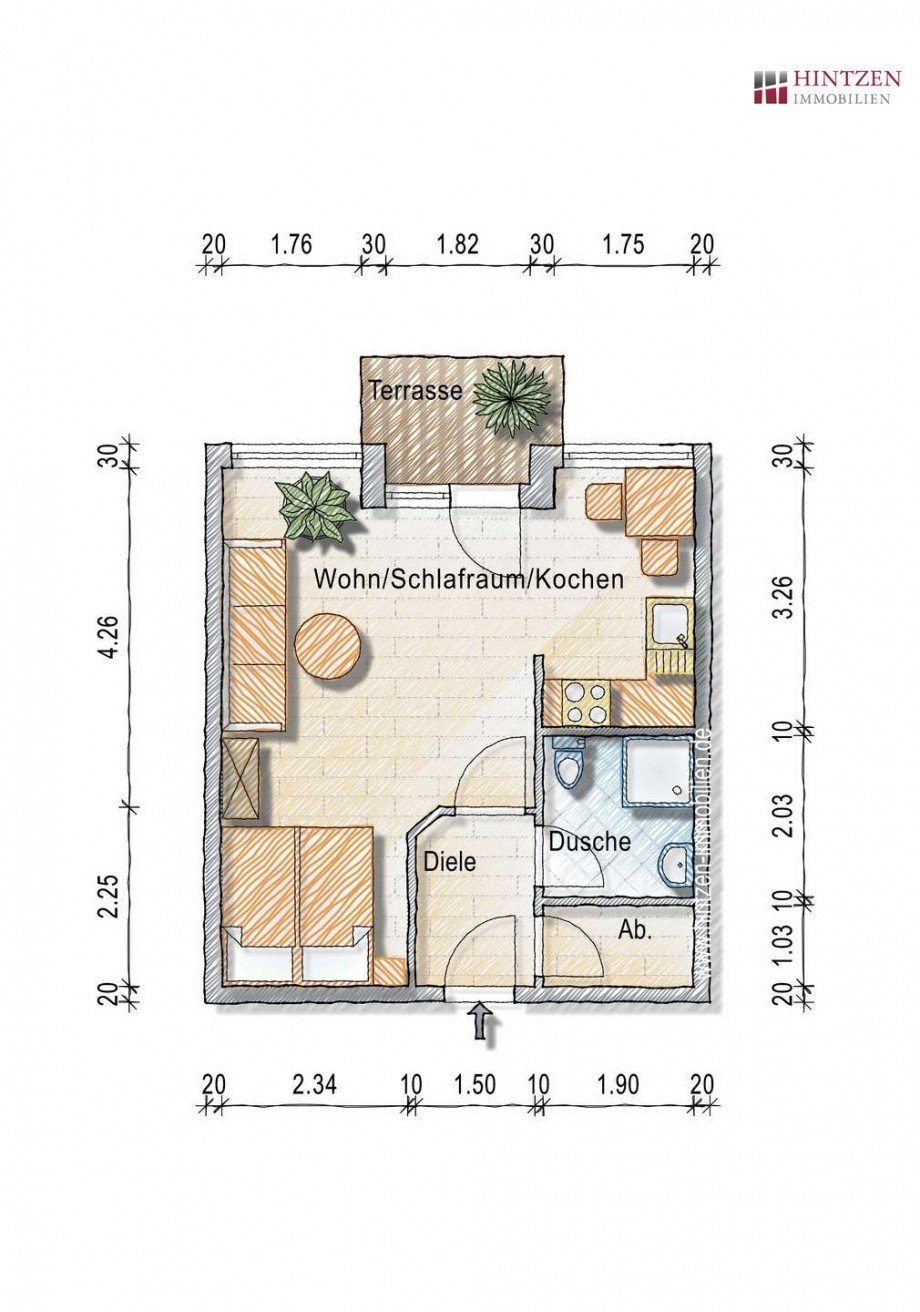 Grundriss Erdgeschosswohnung Grevenbroich