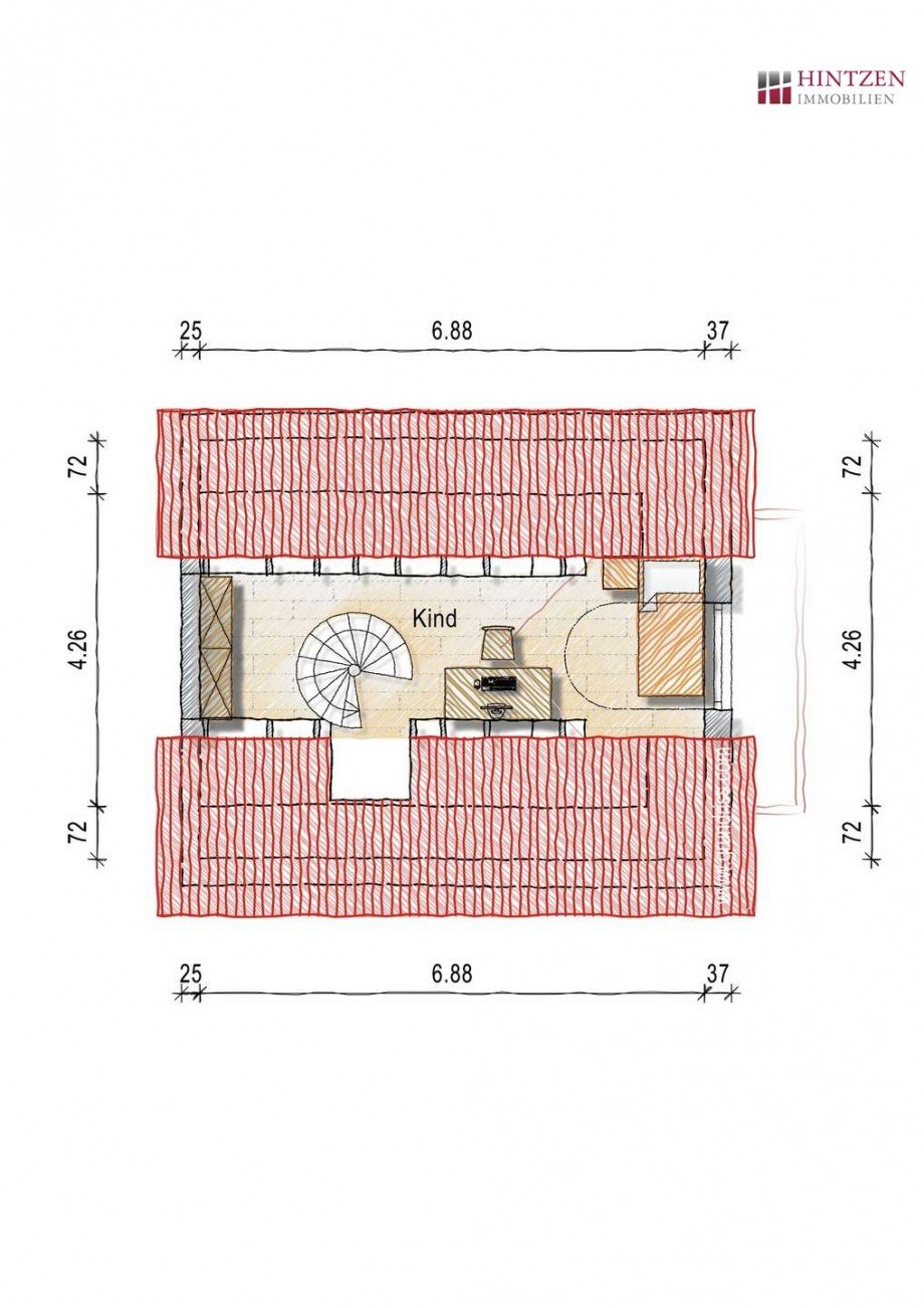 Grundriss DG Maisonettewohnung Grevenbroich