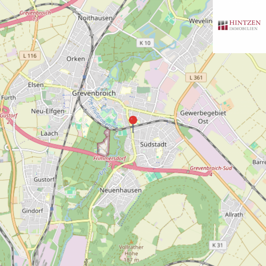 Makro-Standort Maisonettewohnung Grevenbroich