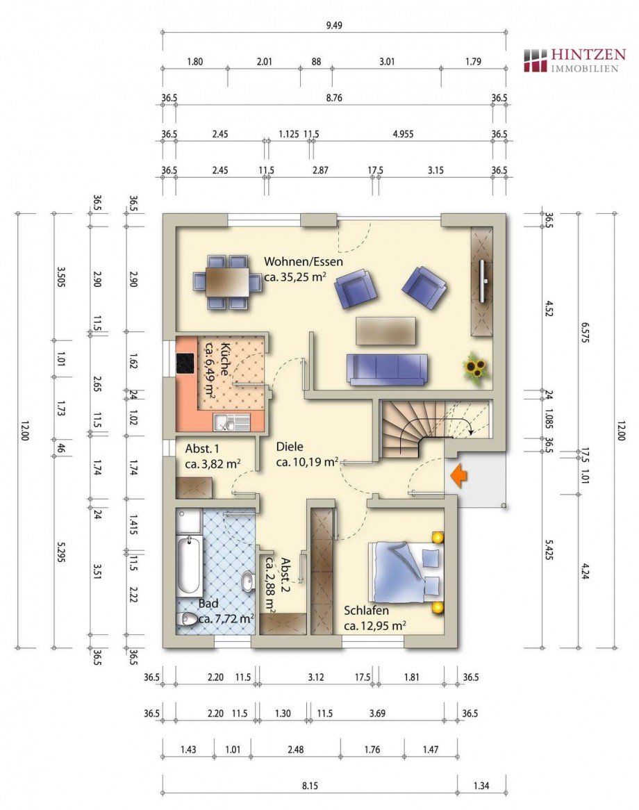 Grundriss EG Einfamilienhaus J�chen