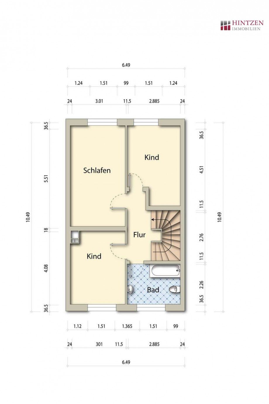 Grundriss Obergeschoss Einfamilienhaus Grevenbroich