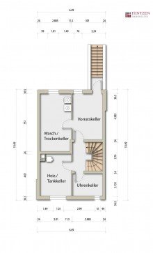 Grundriss Kellergeschoss Einfamilienhaus mit 5 Zimmern, Garage und Garten in Grevenbroich
