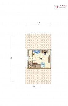 Grundriss Dachgeschoss Einfamilienhaus in gehobener Wohnlage von Bedburdyck